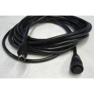 A black cable with an antenna on it.