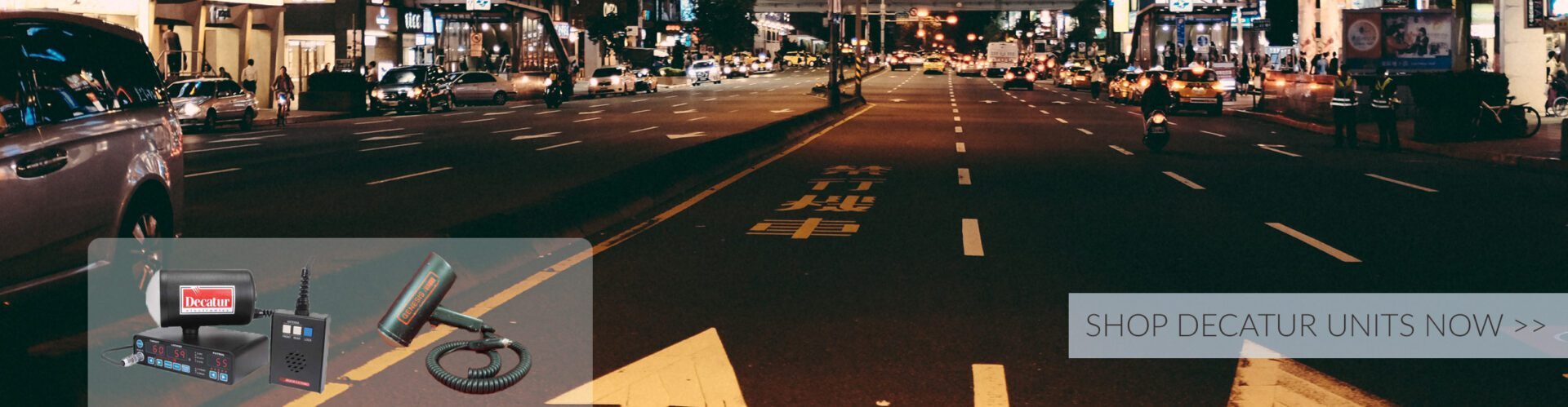 A street with no cars on it at night.