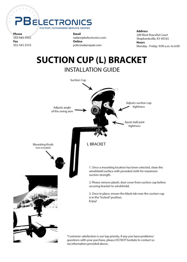 A black and white illustration of the instructions for installing a suction cup.