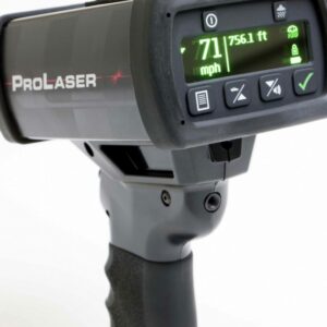A close up of the prolaser display on a camera