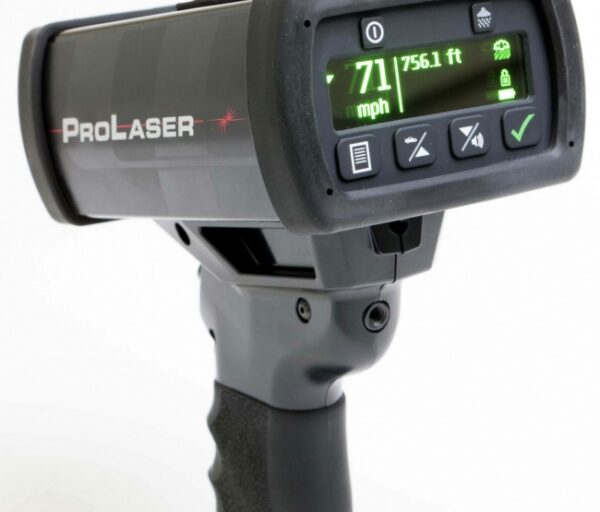 A close up of the prolaser display on a camera